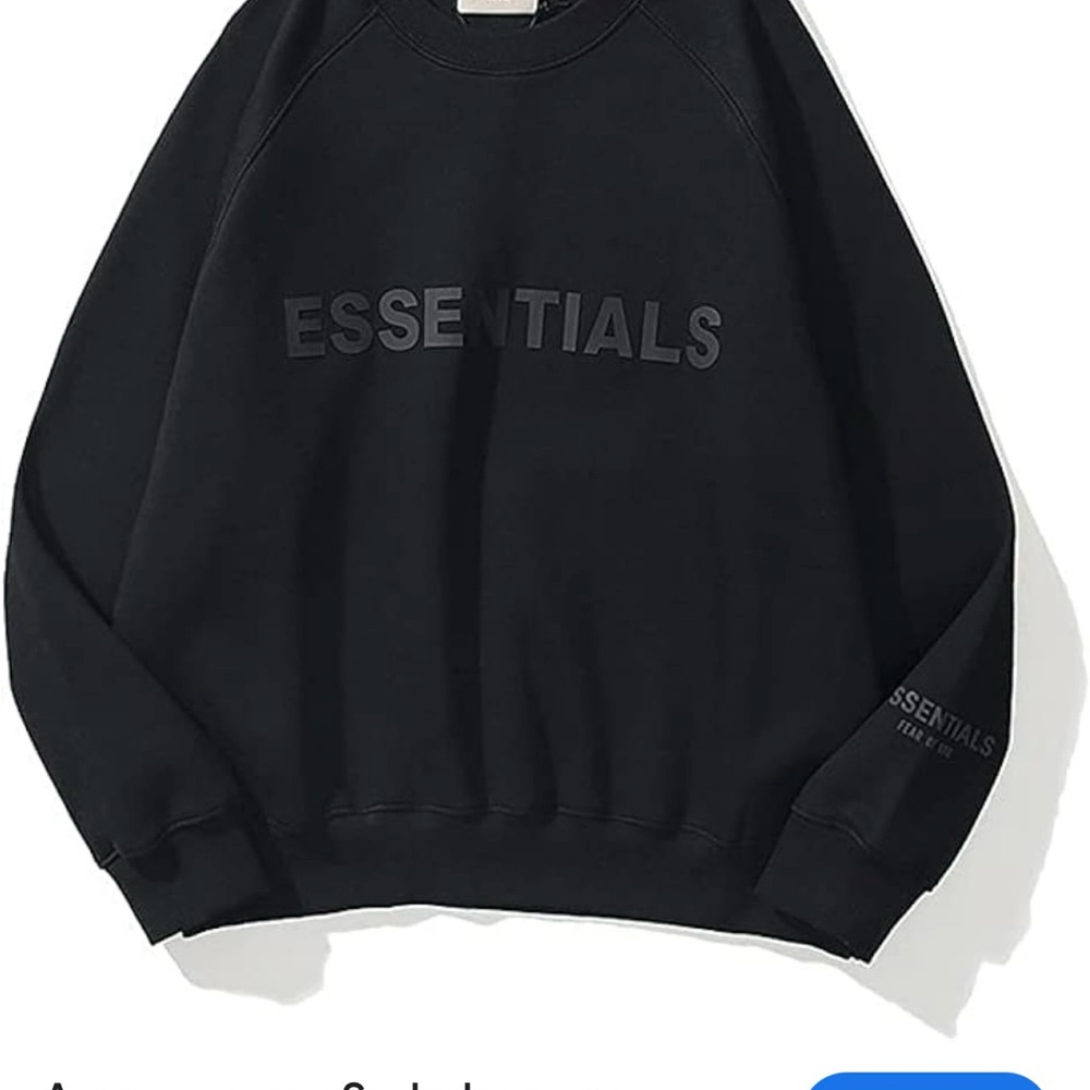 Fear of God Black Crewneck Sweater Essentials